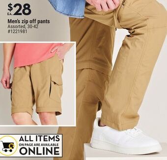 Giant Tiger Mountain ridge men's zip off pants offer