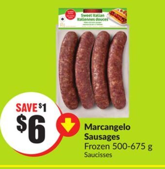 FreshCo Marcangelo sausages frozen 500-675 g offer