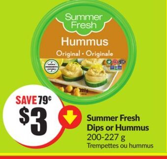 FreshCo Summer fresh dips or hummus 200-227 g offer
