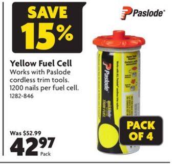 Home Hardware Yellow fuel cell offer