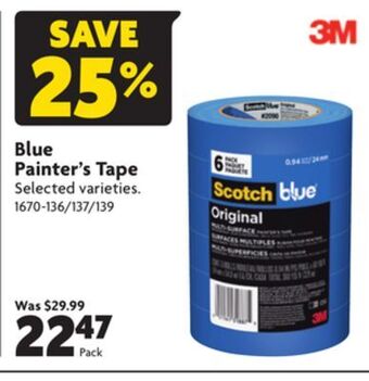 Home Hardware Blue painter's tape offer