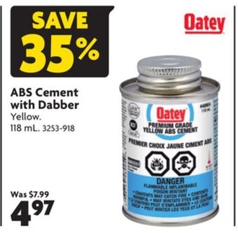 Home Hardware Abs cement with dabber offer