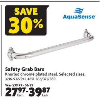 Home Hardware Safety grab bars offer