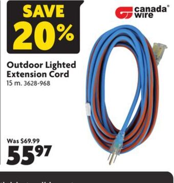 Home Hardware Outdoor lighted extension cord offer