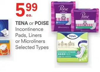 Remedy's RX Tena or poise incontinence pads, liners or microliners offer