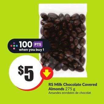 FreshCo Rs milk chocolate covered almonds 275 g offer