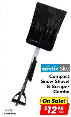 Factory Direct Arctic sky compact snow shovel & scraper combo offer