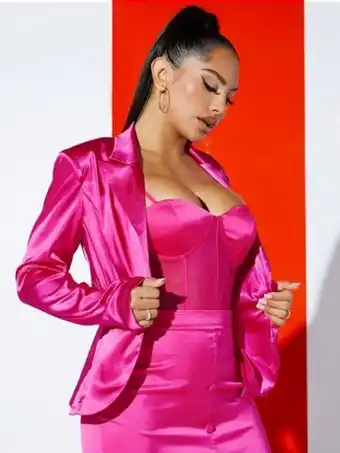 SheIn Shein sxy solid single button blazer offer
