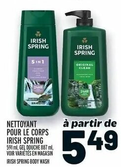 Metro Irish Spring Body Wash offer