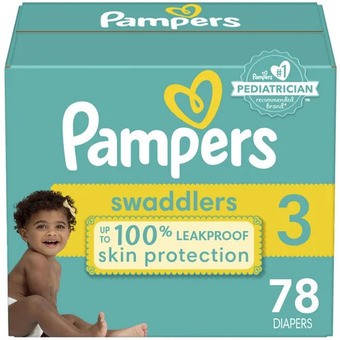 Walmart Pampers swaddlers or cruisers superpack diapers offer