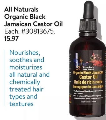 Walmart All naturals organic black jamaican castor oil offer