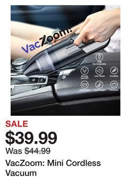 Showcase Vaczoom: mini cordless vacuum offer