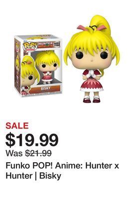 Showcase Funko pop! anime: hunter x hunter | bisky offer