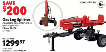 Home Hardware Gas log splitter 25 ton. | 35 ton. offer