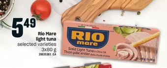Loblaws Rio mare light tuna offer