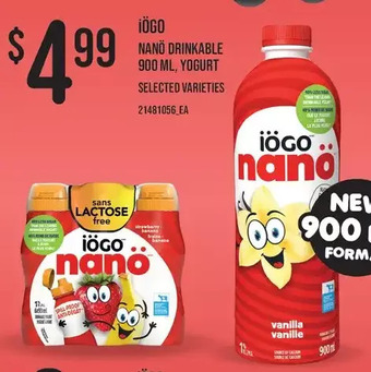 Independent Grocer Iögo nanö drinkable yogurt offer