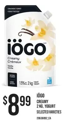 Independent Grocer Iogo creamy, yogurt offer