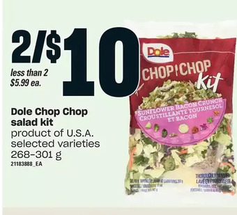 Loblaws Dole chop chop salad kit offer