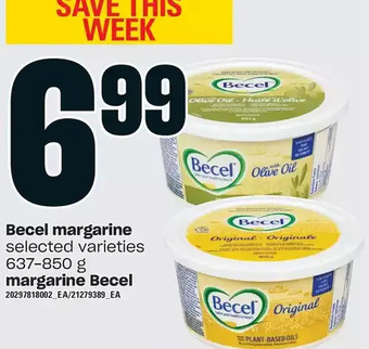 Independent Grocer Becel margarine offer