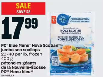 Independent Grocer Pc blue menu nova scotia jumbo sea scallops offer