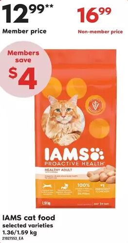 Loblaws Iams cat food offer