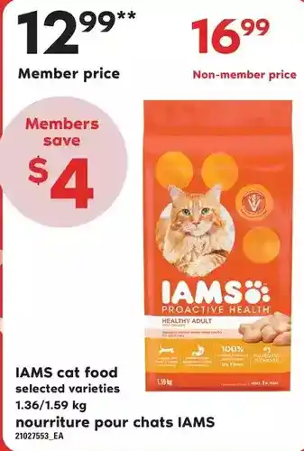 Independent Grocer Iams cat food offer