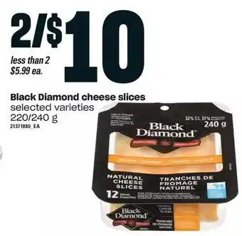 Independent Grocer Black diamond cheese slices offer
