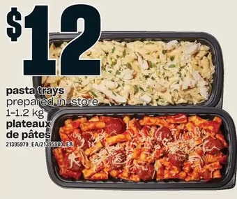 Independent Grocer Pasta trays offer