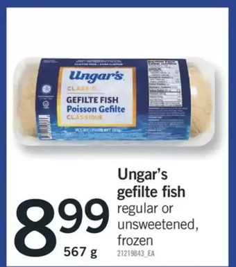 Fortinos Ungar's gefilte fish offer