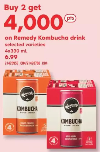 Fortinos Remedy kombucha drink offer