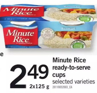 Fortinos Minute rice ready-to-serve cups offer
