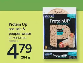 Fortinos Protein up sea salt & pepper wraps offer