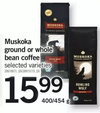 Fortinos Muskoka ground or whole bean coffee offer