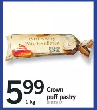 Fortinos Crown puff pastry offer