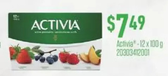 Fortinos Activia offer