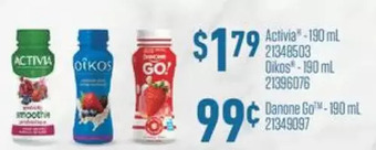 Fortinos Activia | oikos | danone go offer