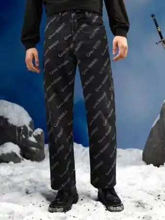 SheIn Game of thrones | shein men letter graphic straight leg jeans offer