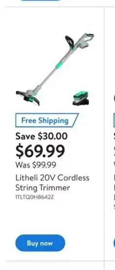 Walmart Litheli 20V Cordless String Trimmer offer