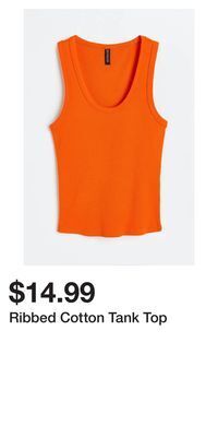 H&M Ribbed cotton tank top offer
