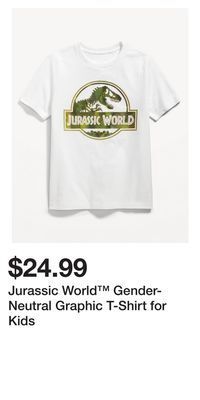 Old Navy Jurassic world™ gender-neutral graphic t-shirt for kids offer