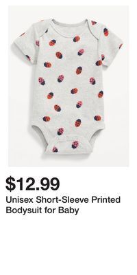 Old Navy Unisex short-sleeve printed bodysuit for baby offer