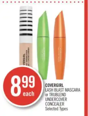 Shoppers Drug Mart Covergirl lash blast mascara or trublend undercover concealer offer