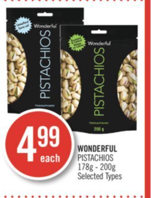 Shoppers Drug Mart Wonderful pistachios offer