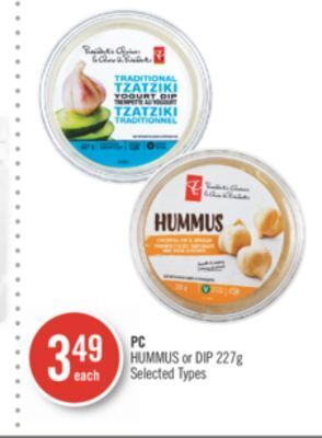 Shoppers Drug Mart Pc hummus or dip offer