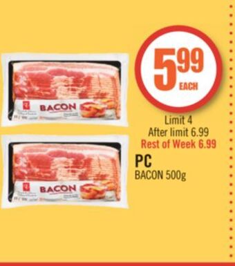 Shoppers Drug Mart Pc bacon offer