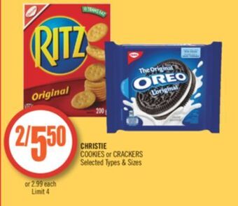 Shoppers Drug Mart Christie cookies or crackers offer