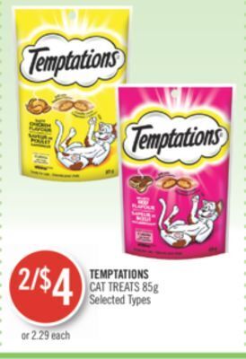 Shoppers Drug Mart Temptations cat treats offer