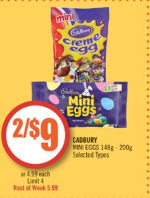 Shoppers Drug Mart Cadbury mini eggs offer