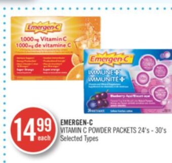 Shoppers Drug Mart Emergen-c vitamin c powder packets offer