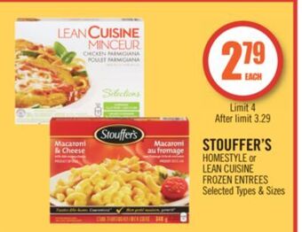 Shoppers Drug Mart Stouffer's homestyle or lean cuisine frozen entrees offer